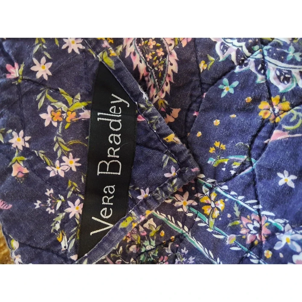 French Purple Paisley Quilt 86X90 Reversible Cotton Lightweight Cottagecore